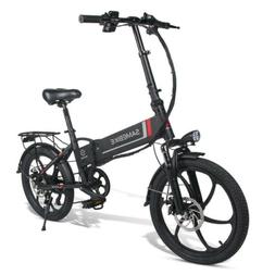 Elettrica Pieghevole Moped Bici Nero