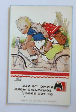" Bambini, Bicicletta, Tandem " 1910, Mabel Lucie