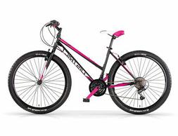 BICI 26 DISTRICT MTB DONNA 18V MATT BLACK + NEON FUCHSIA MBM