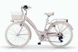 BICI 26 PRIMAVERA OLANDA 6 VELOCIT&Agrave; IN ALLUMINIO NUDE ROSA 