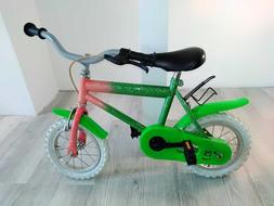 1 Mtb Bambina Bambino Carter Verde Ruote Bianche12" Con Rote