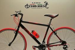 Bici corsa Ibrida in alluminio 21v shimano nero rosso forza 