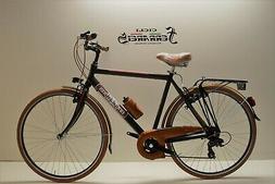 Bici trekking City bike  28 alluminio uomo 6v' shimano nera 