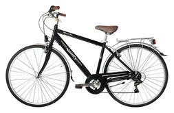 28'' Cinzia Amalfi Uomo Cambio 6v Shimano Bici Nera City Bik