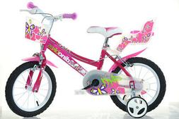 Bambina Rosa 16 Pollici 4 5 6 7 Anni Con Rotelle Sellino Fre