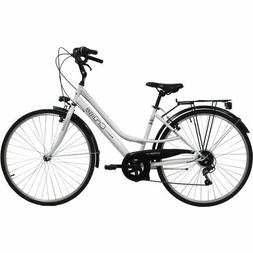 Donna Ragazza City Bike Bianca 28 Da 170 A 185cm Da Altezza
