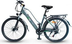 Elettrica Pedalata Assistita E-bike 250w 26" Grigio Queen Cy