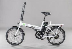 Elettrica Pieghevole Pedalata Assistita 250w 20" Bianco Emg 
