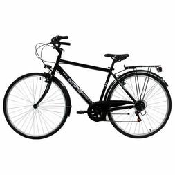 Uomo Ragazzo City Bike Nera 28 Da 165 A 185cm Da Altezza