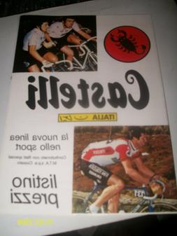 DEPLIANT PIEGHEVOLE.,biciclette. CASTELLI &nbsp;LISTINO PREZZI