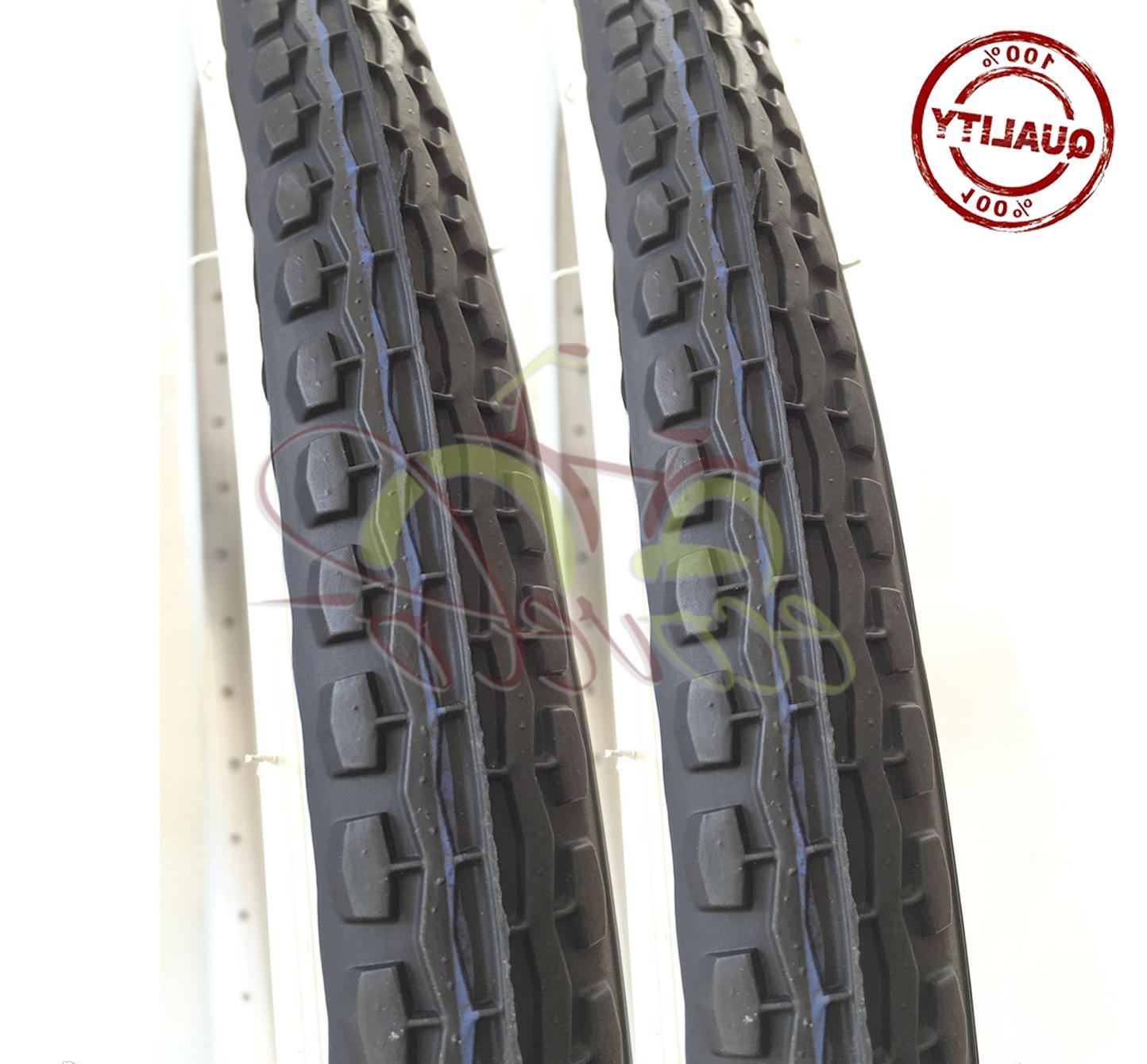 2 copertoni per bicicletta bianco nero 24