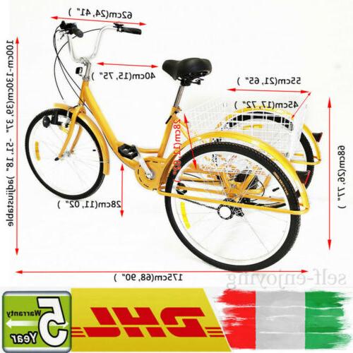 24 6 velocita 3 ruote bicicletta da