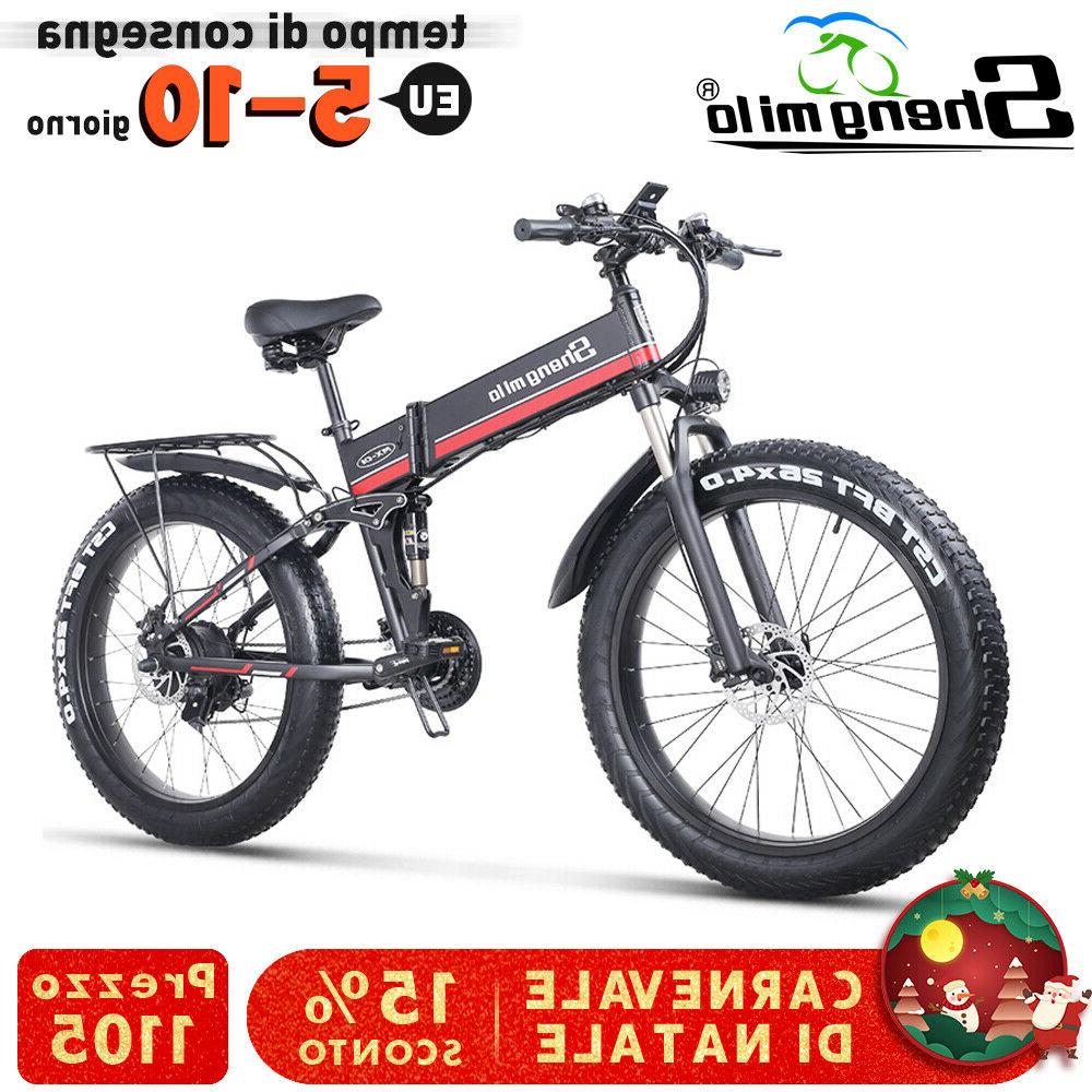 26 bici elettrica 1000w 48v montagna grasso