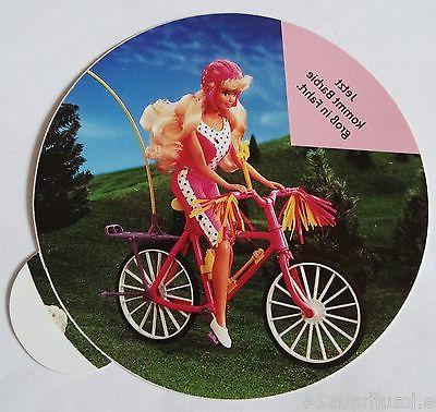 adesivo barbie bicicletta mountainbike mattel bambola 80er