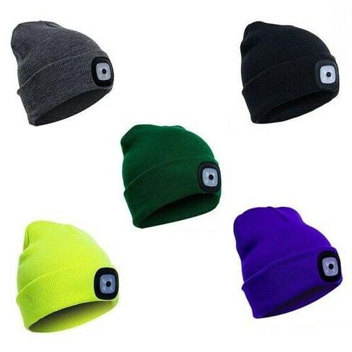 berretto con luce led invernale beanie per