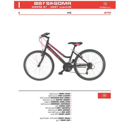 bici 24 mtb 18 velocita ragazza bambina