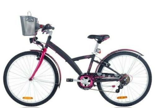Bici Bambina Poly 500 Nera E Fucsia D