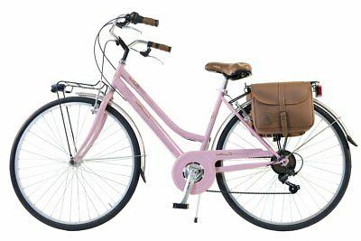 bici bicicletta vintage retro acciaio donna rosa