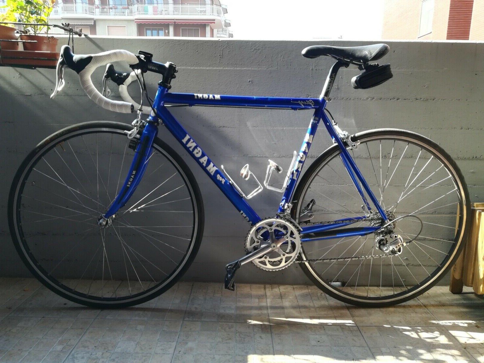 bici da corsa blu elettrico misura 56