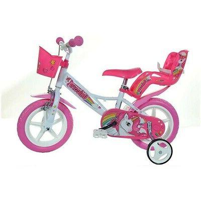 bicicletta 12 pollici unicorn bambina con rotelle