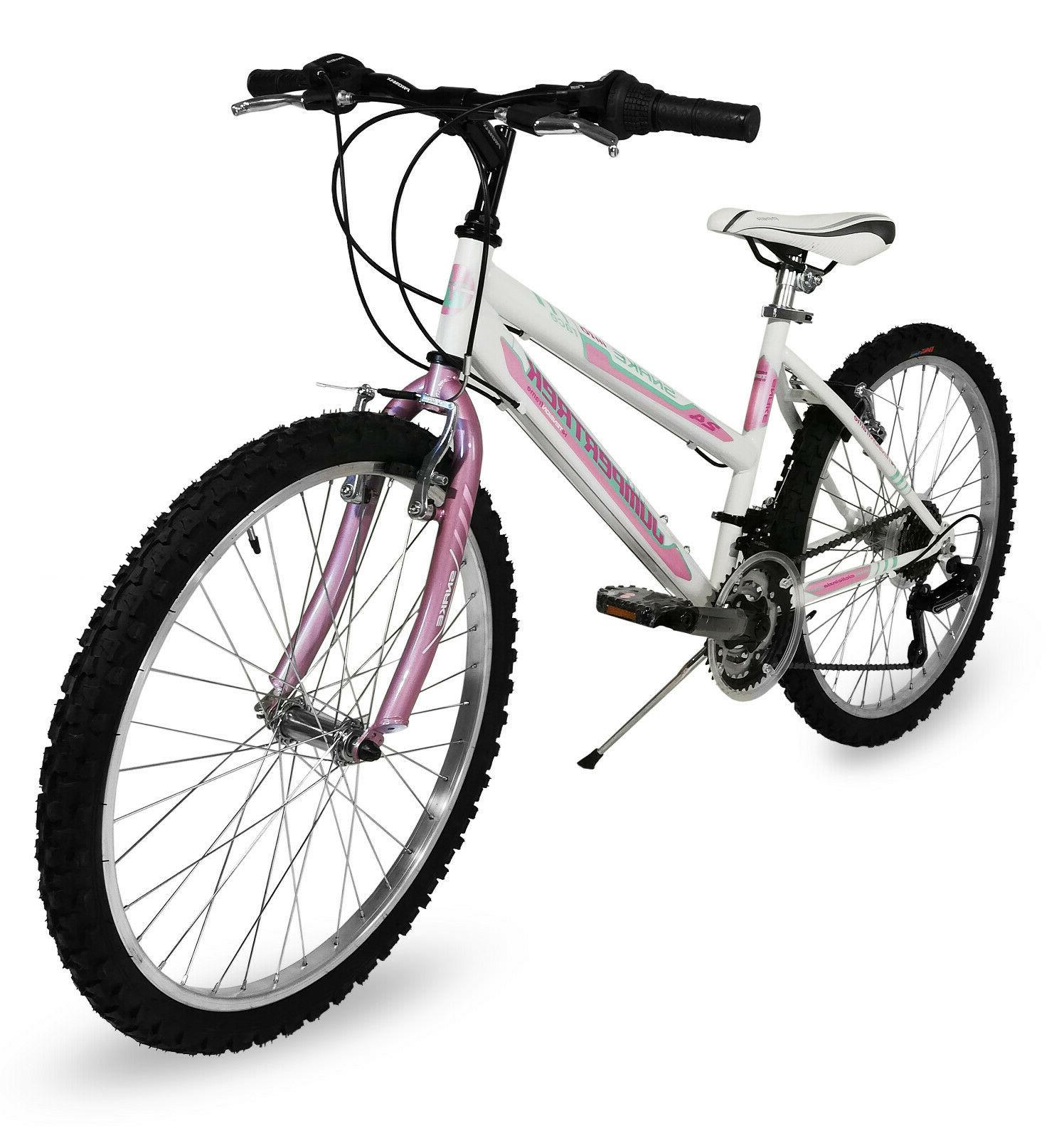 bicicletta 24 snake bici bianco rosa donna
