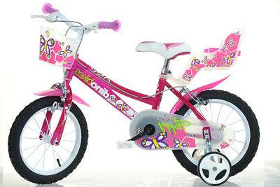 bicicletta bambina rosa 14 pollici 3 4