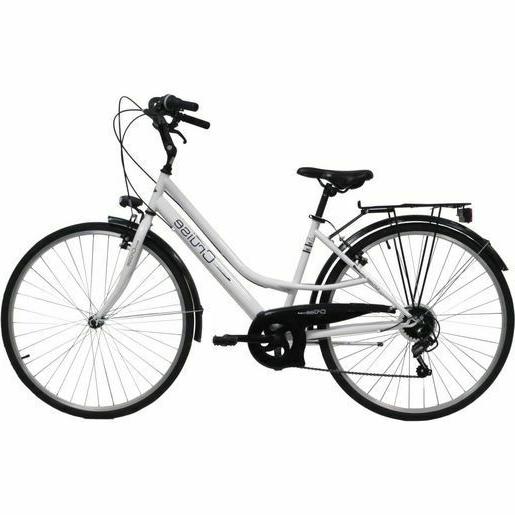 bicicletta donna ragazza city bike bianca 28