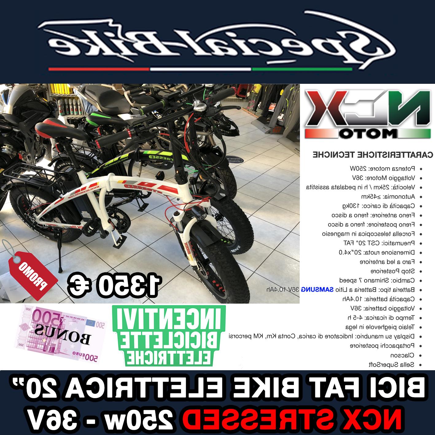 bicicletta elettrica 20 omologata bonus 500 nero