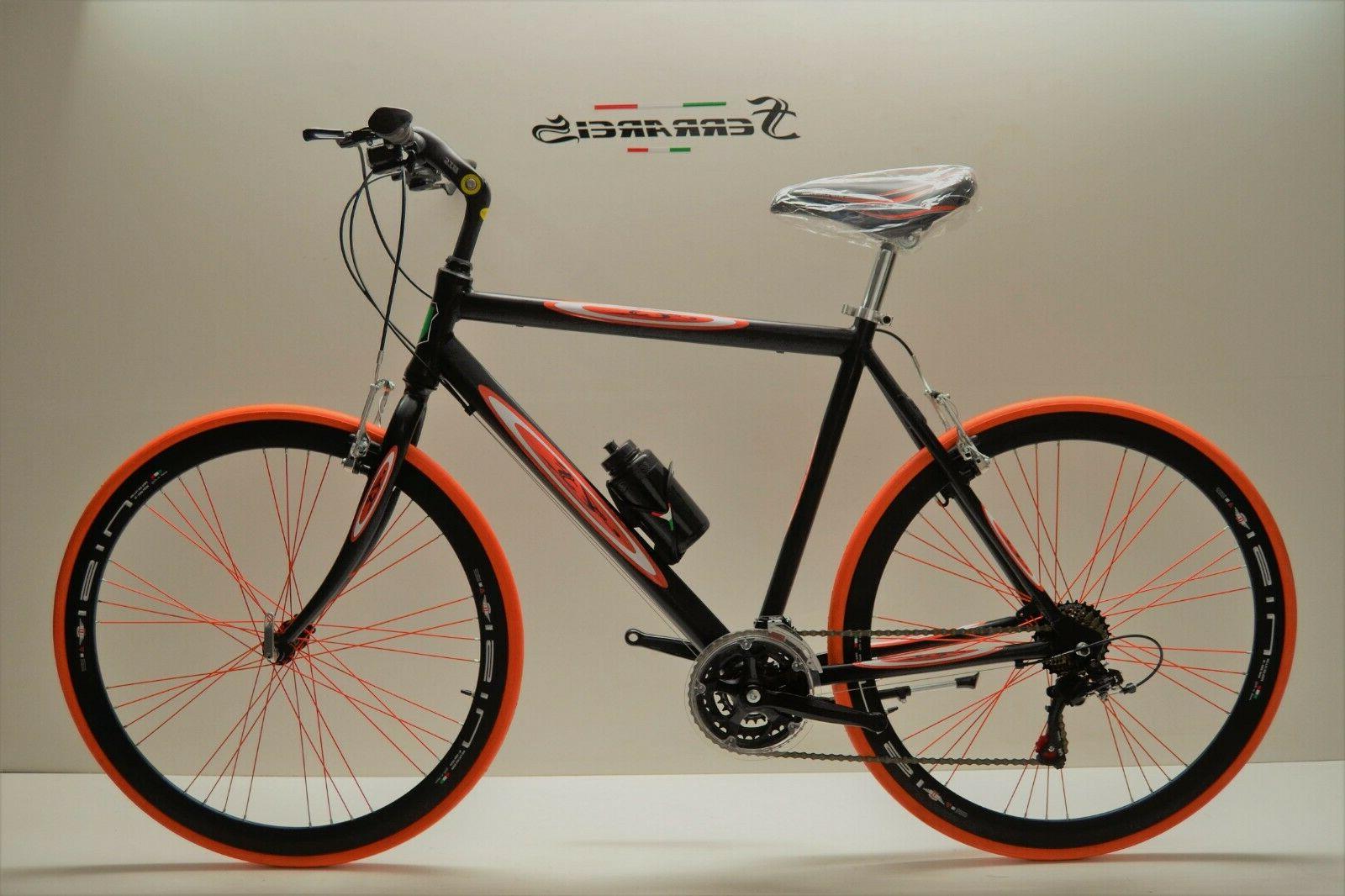 bicicletta ibrida 28 corsa strada alluminio 21v