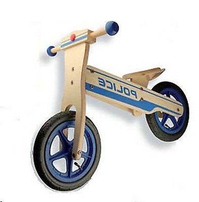 bicicletta in legno senza pedale bici blu
