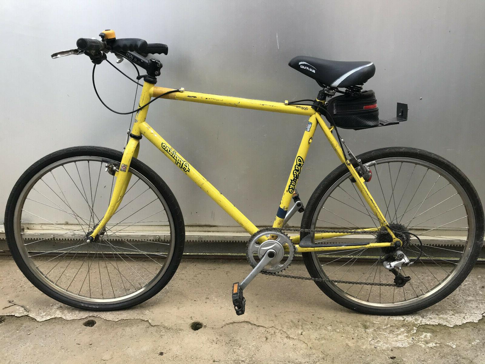 bicicletta mountain bike gialla adulto leggera