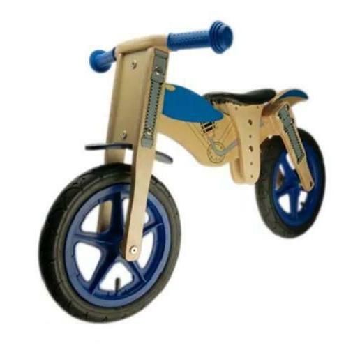 bicicletta pedagogica primi passi in legno motorbike