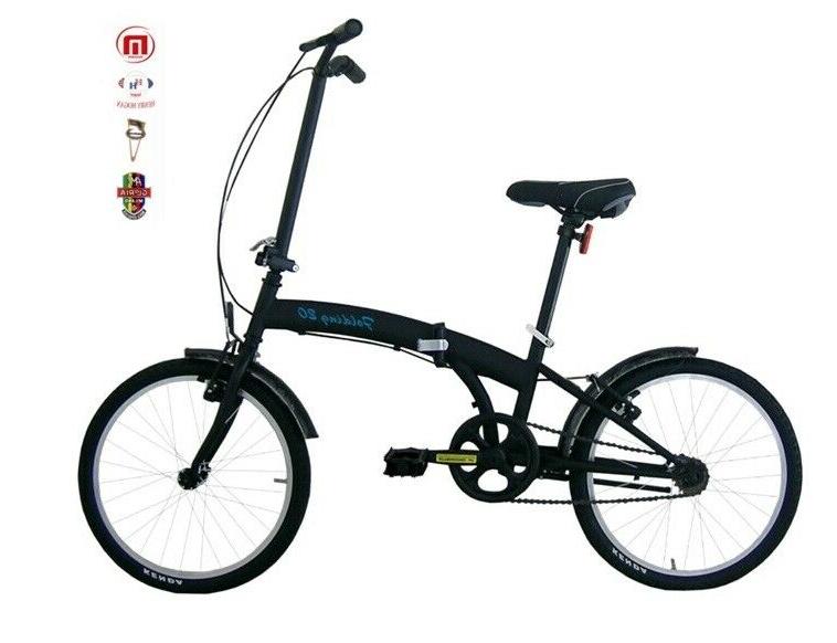 bicicletta pieghevole 20 comoda per spostamenti nera