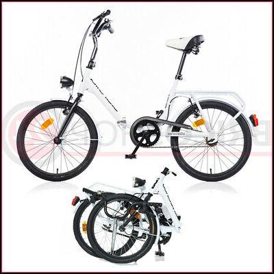 bicicletta pieghevole ruota 20 bianco borsa da
