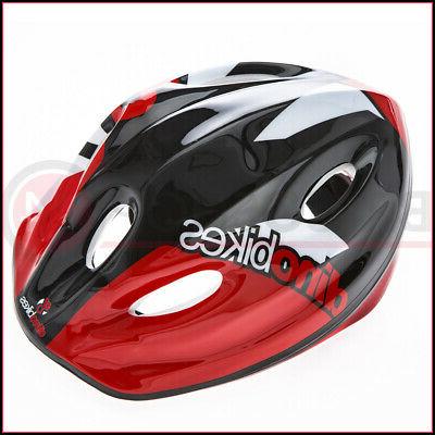 casco da bici bambino rosso nero dino