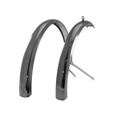 coppia parafanghi bicicletta cromati bici 24 pieghevole
