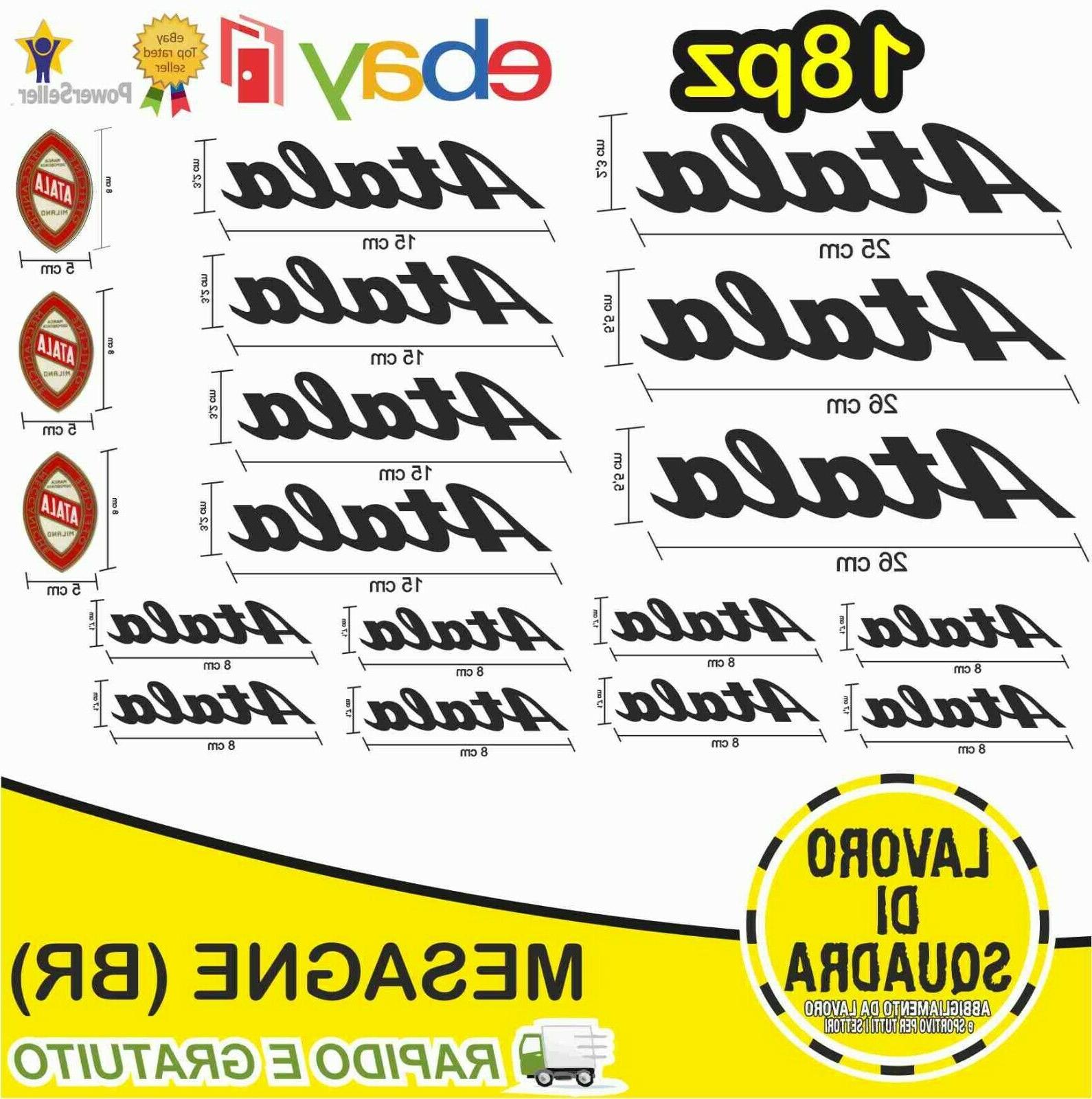 kit 18 adesivi prespaziati bici atala bike
