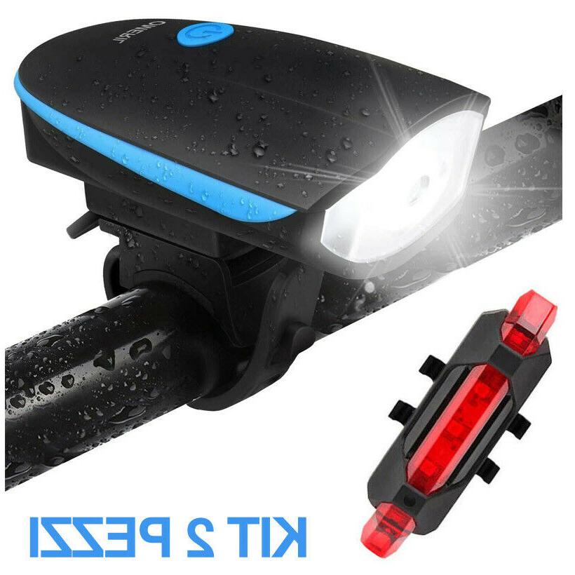 kit 2 luce anteriore posteriore bici led