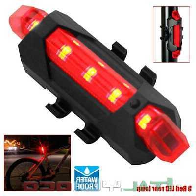 luce bici posteriore fanale 5 led sicurezza