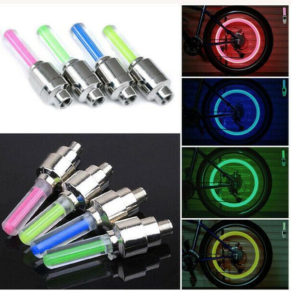 luce bici valvola colorata per bicicletta luci
