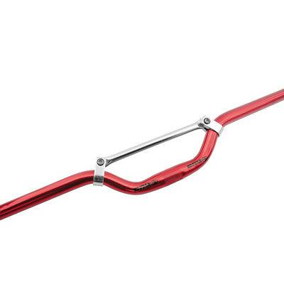 manubrio 25 4 mm rosso alluminio bici