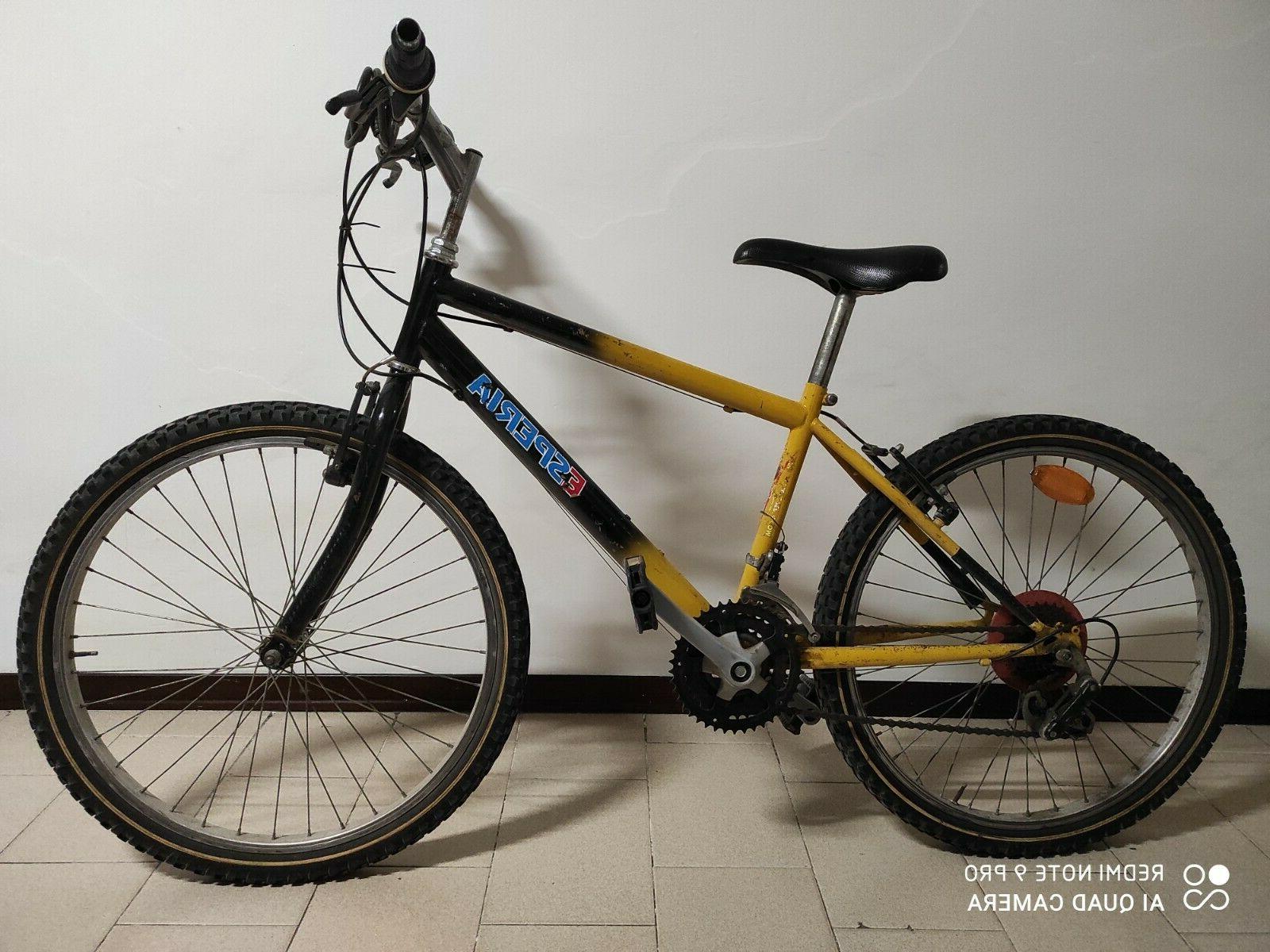 montainbike usata da ragazzo gialla e nera