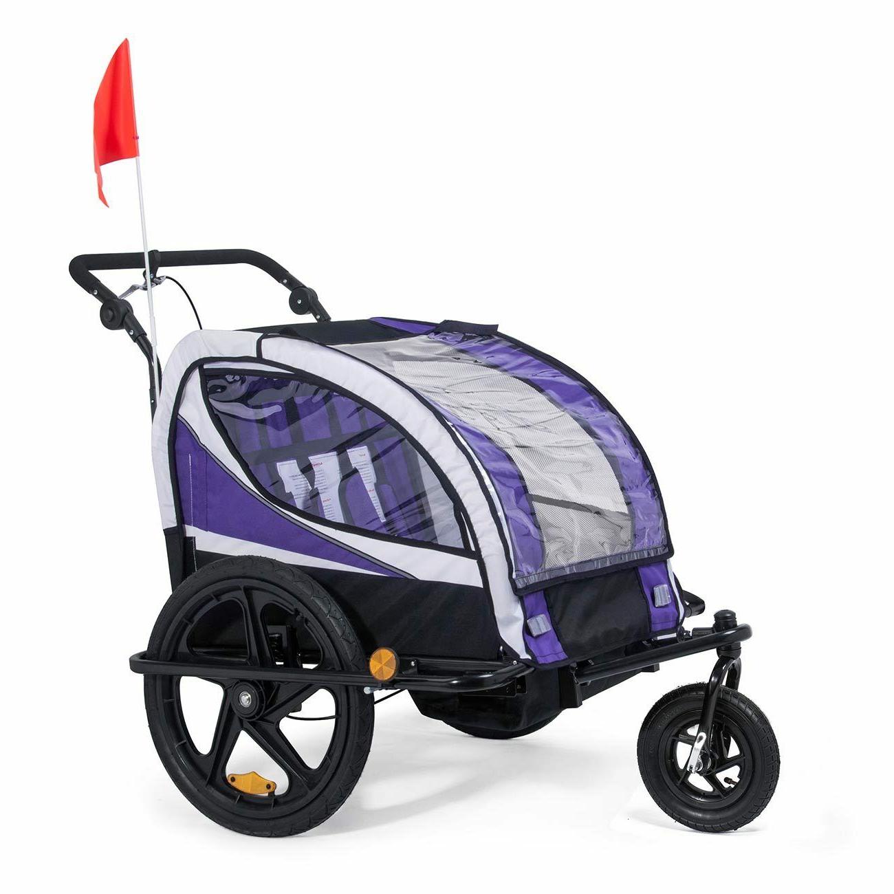 rimorchio bicicletta passeggino bambini carrello 360 girevol