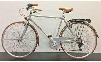 sport bicicletta citybike uomo 28 6v grigio