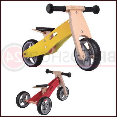 triciclo bicicletta bambini legno giallo pedagogica senza