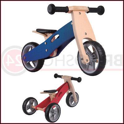 triciclo bicicletta per bambini legno blu pedagogica