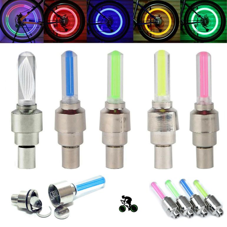 valvola colorata per bici bicicletta luci led