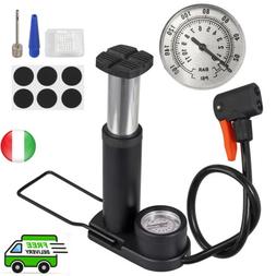 Portatile Mini Pompa Bici Con Manometro Per Presta E Schrade