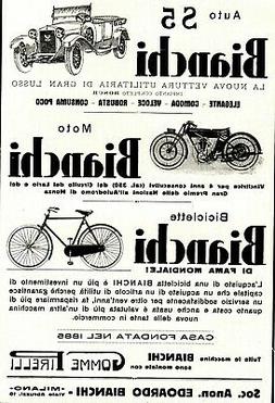 PUBBLICITA' 1929 AUTO BIANCHI S5  LUSSO MOTO VITTORIE MONZA 