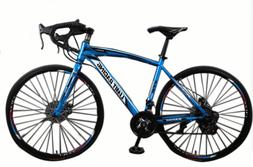 21 Velocit&agrave; 66 Cm 26 " Pollici Ruota Blu,davanti & Dietro